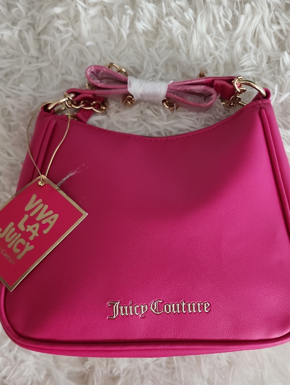 Juicy Couture Bright Pink Viva La Juicy Shoulder Bag